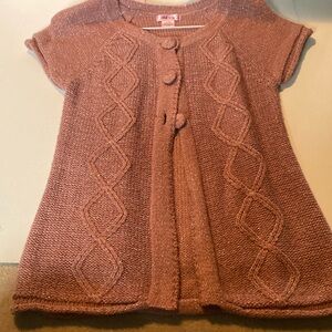 Vintage Pink Angel Mauve-Colored Cardigan
